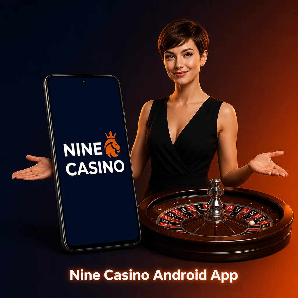 Nine Casino android app on a smartphone