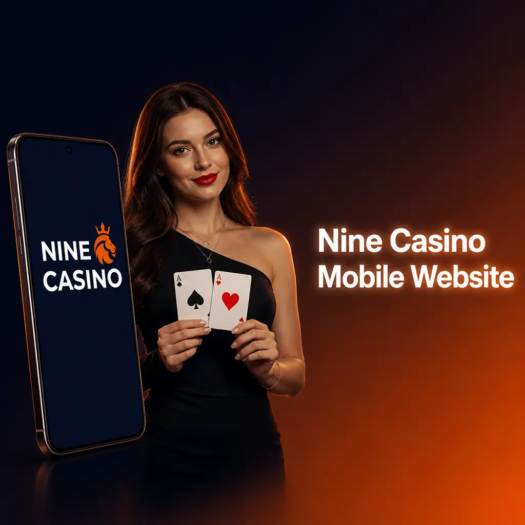 Nine Casino mobile website on smartphone